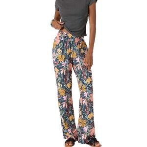 O'Neill Juniors' Jonie Mila High-Waist Smock-Waist Pants Small Wide Leg New SL